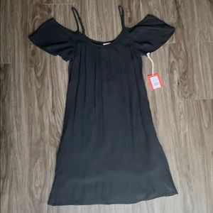 Off the shoulder black dress